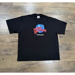 Vintage 90s Planet Hollywood‎ Orlando, Florida Graphic Tee Black XXL Made In USA